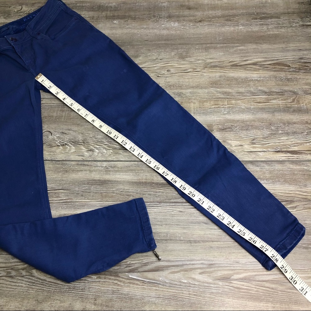 Burberry Brit Bayswater skinny jeans size 28 zip ankle Cobalt Blue - Picture 7 of 12
